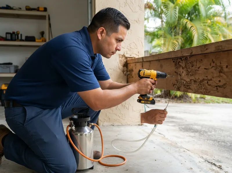 Drywood Termite Precision Gallery Injection in Miami, FL