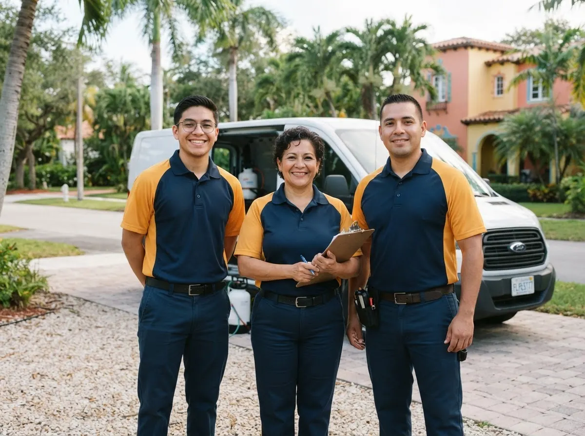 The Biscayne Falcon Pest Control team, pest control service in Miami, FL